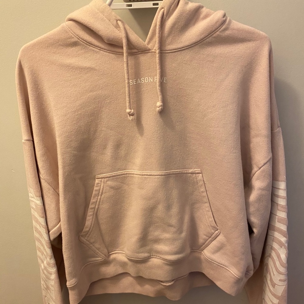 TNA cropped hoodie light pink size M